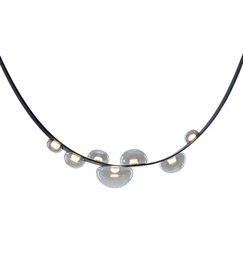 Stello Black Leather Belt Chandelier