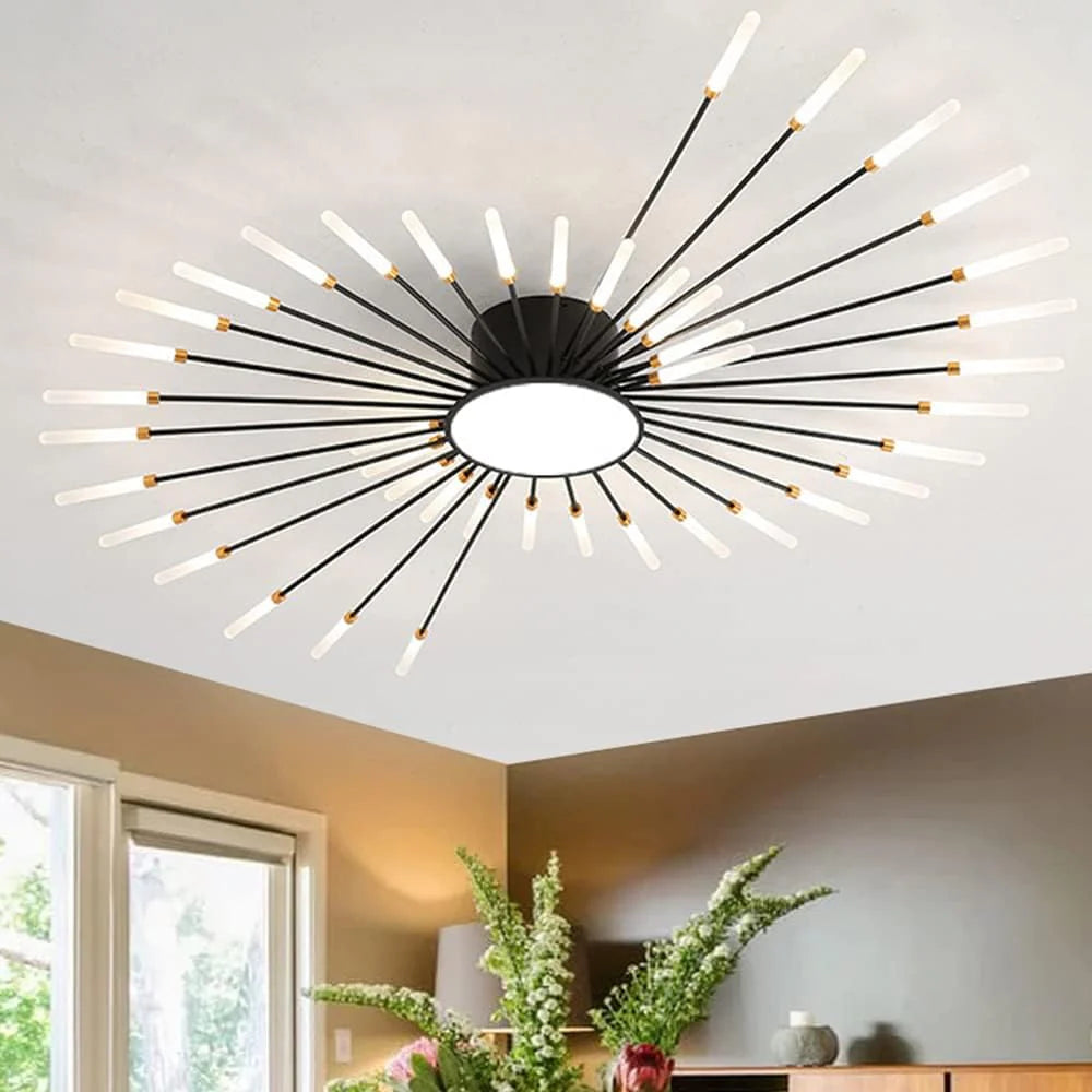 42 Light Black Body LED Chandelier
