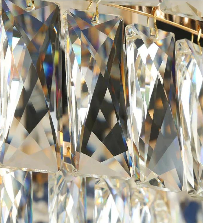 Oscuro Black Metal and Crystal Chandelier