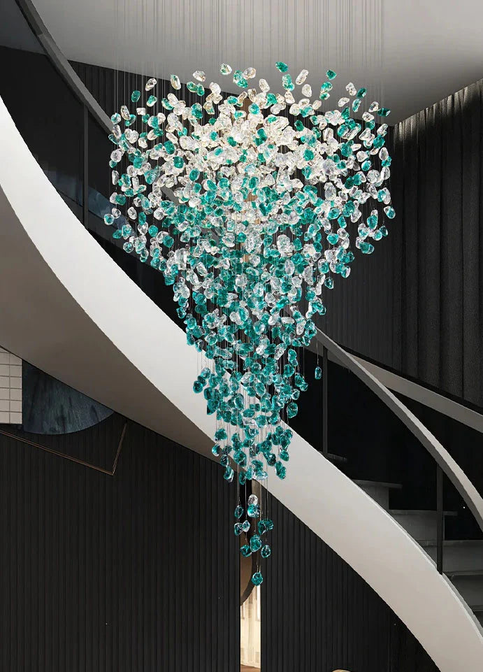 Green Double Height Chandelier