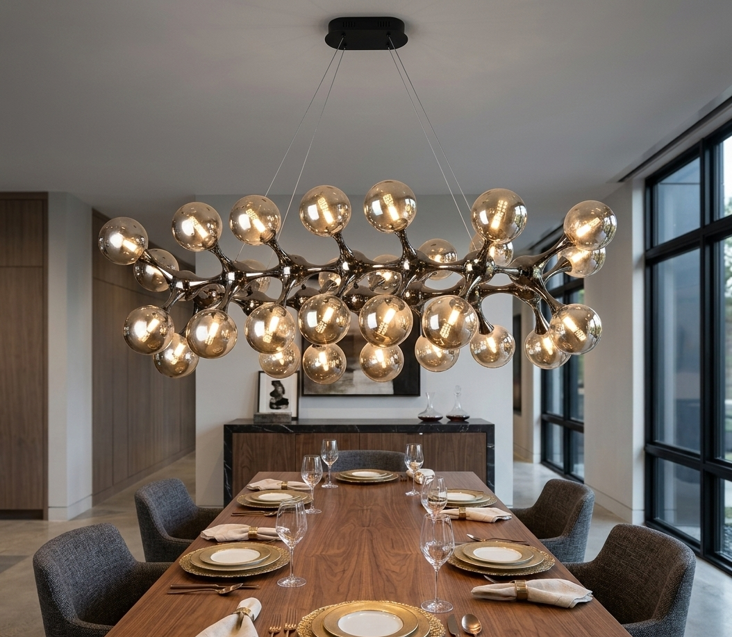 Molecular Orb Chandelier