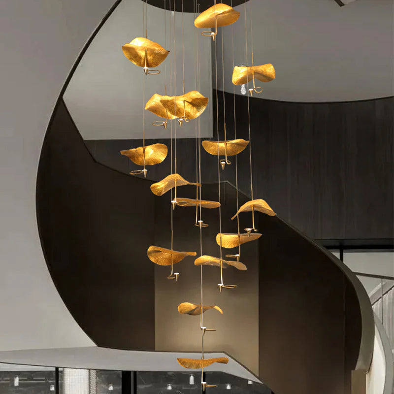 Modern Meteor Double Height Chandelier