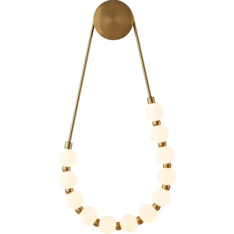 Modern Necklace Design Wall Light – Decorative Gold & Globe Sconce