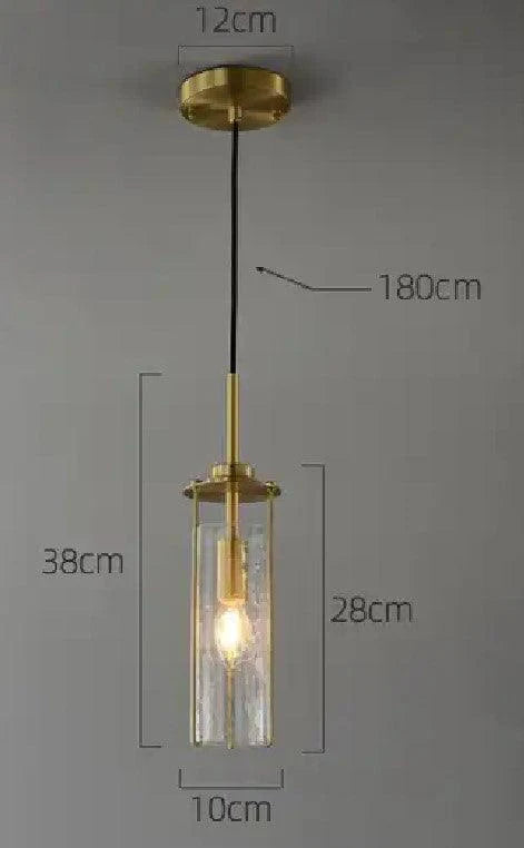 Cascade Glass Pendant – Minimalist Brilliance with Golden Accents