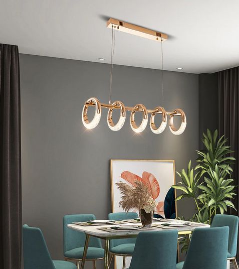 Illana Linear crystal rings Chandelier