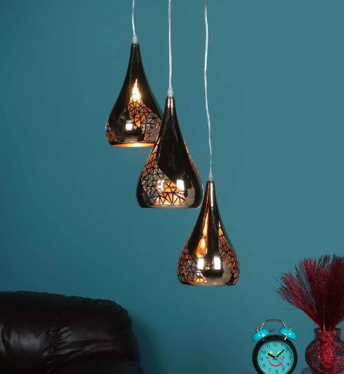 GOLDEN METAL HANGING PENDENT - 3 Light
