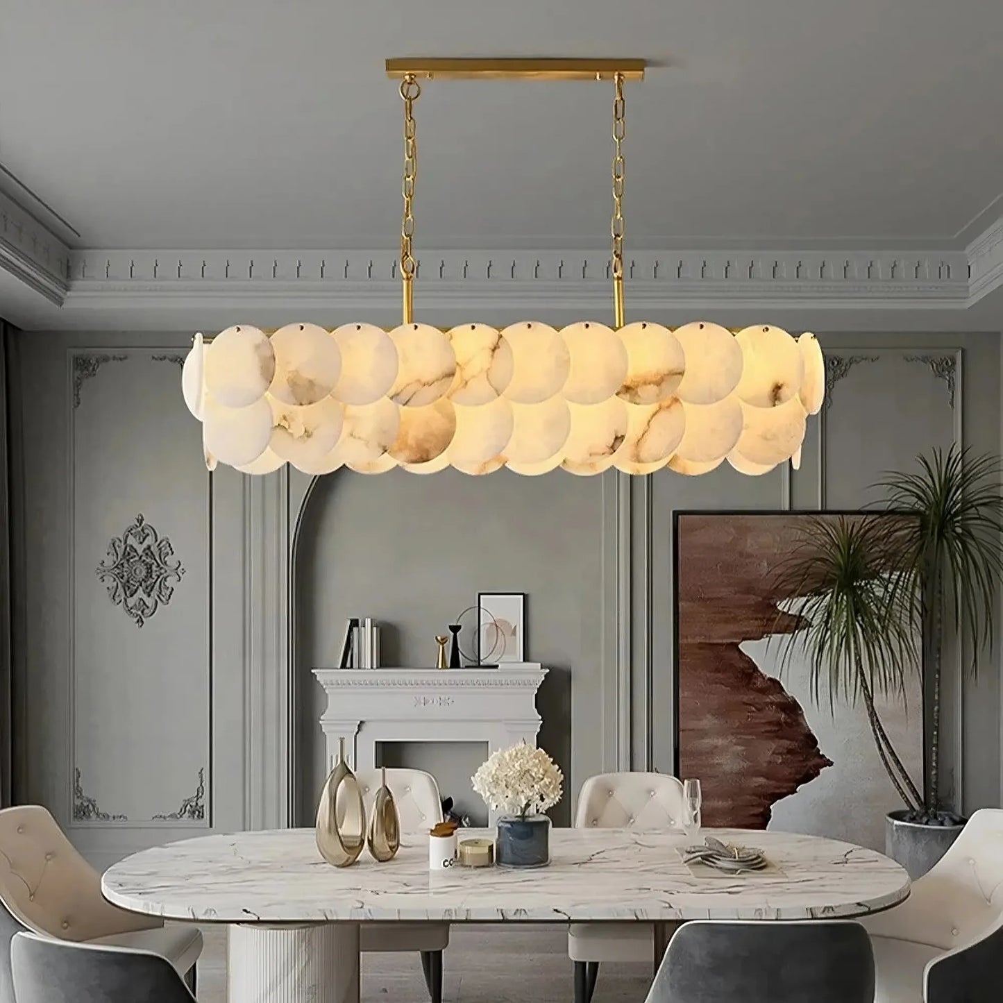 Moonshade Marble Chandelier