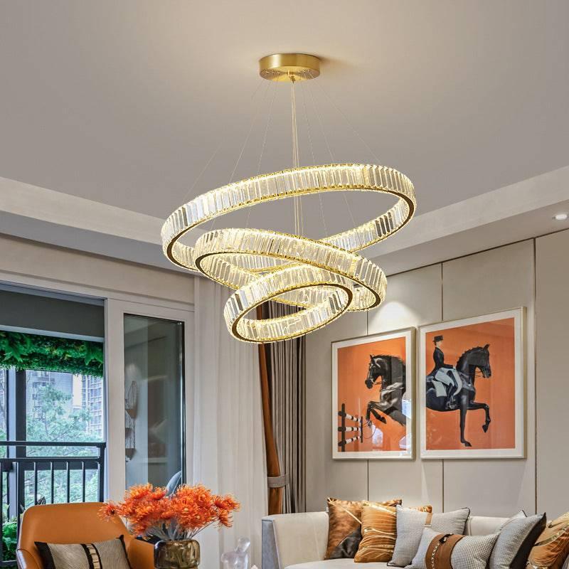 3 Rings Crystal LED Chandelier