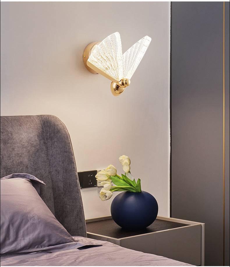 Led Acrylic Butterfly Metal Wall Light