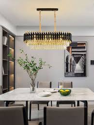 Oscuro Black Metal and Crystal Chandelier