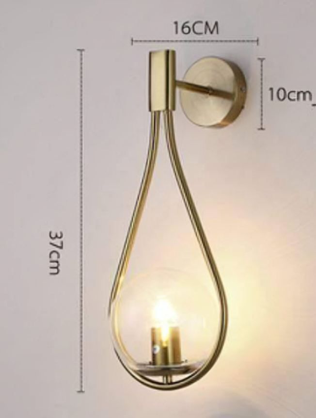 Amber Glass Wall Lamp