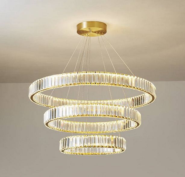 CRYSTAL 3 RINGS CHANDELIER