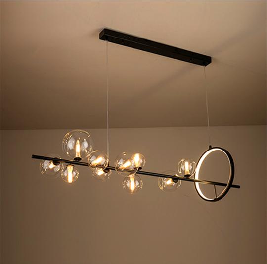 BLACK BUBBLE LED CHANDELIER