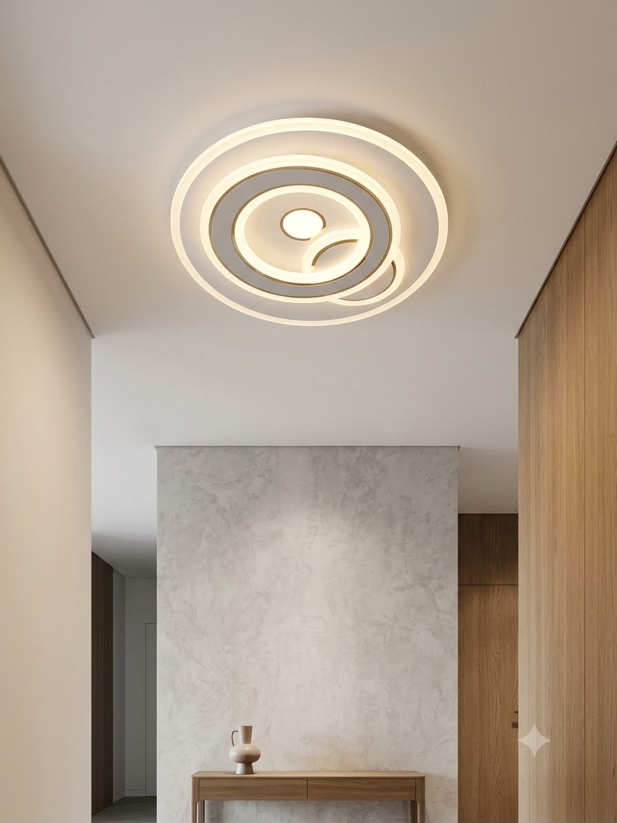Modern LED Spiral Ring Ceiling Light