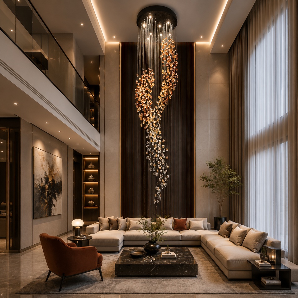 Elaria Bloom Double Height Chandelier