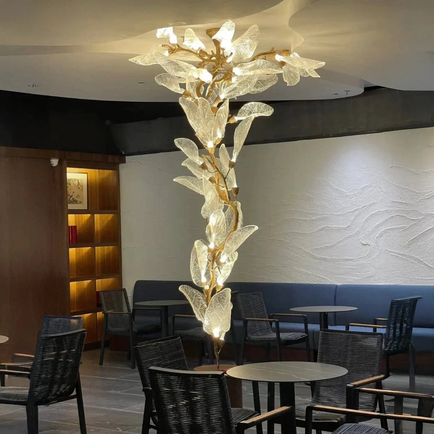 LEAF DOUBLE HEIGHT CHANDELIER