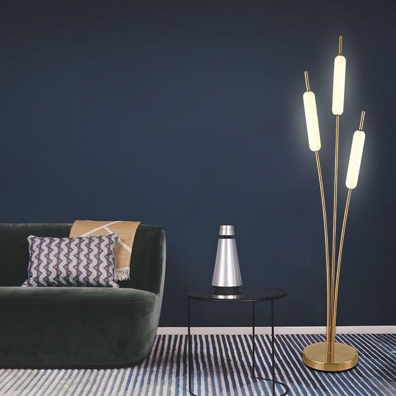 3 Frost Glass Gold Floor Standing lamp