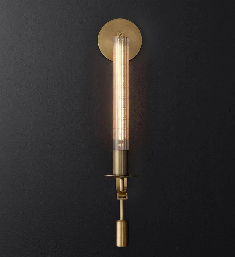Tall Gold Cylinder Wall Light – Modern Grace with a Vintage Soul