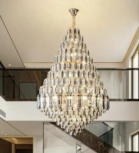 Austrian Crystal Double Height Chandelier