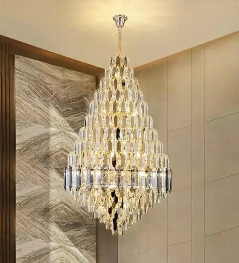 Austrian Crystal Double Height Chandelier
