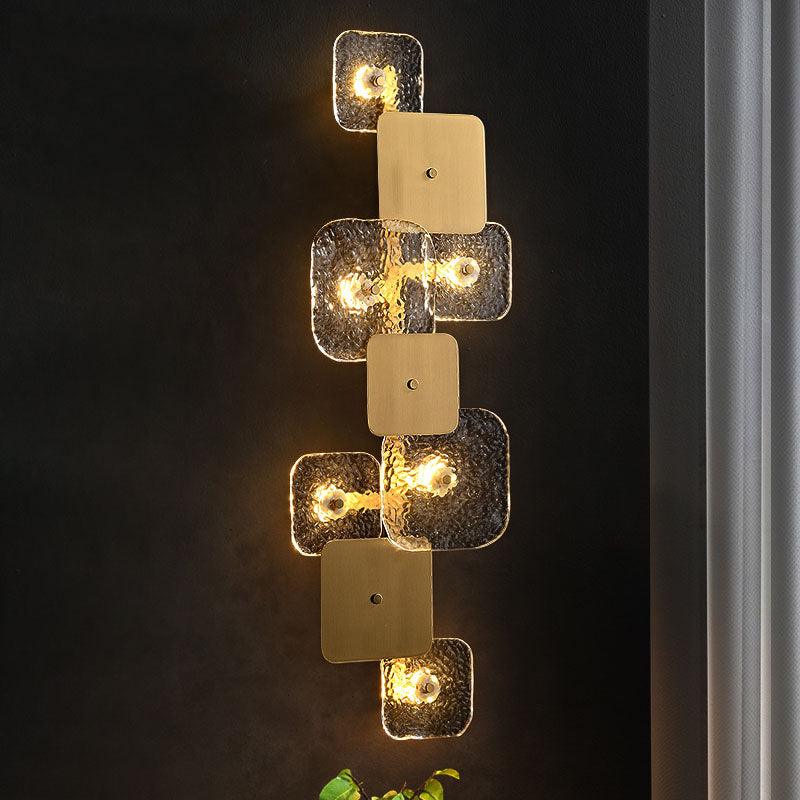Aurora Cascade Wall Light – Textured Elegance in Modular Form