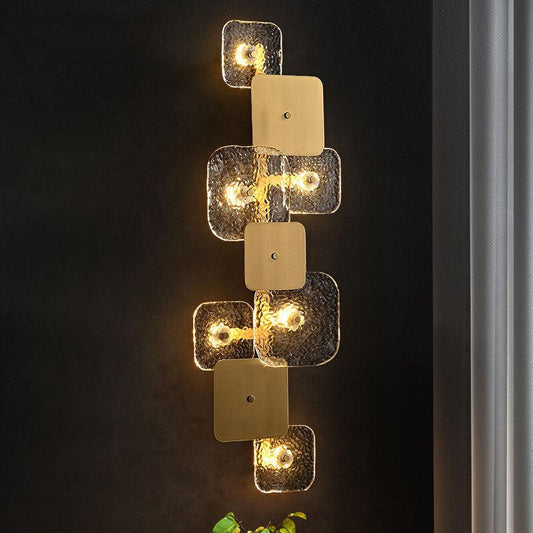 Aurora Cascade Wall Light – Textured Elegance in Modular Form