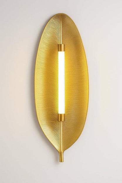 Gold Leaf Wall Light – Decorative Modern LED Sconce for Bedroom & Living Room