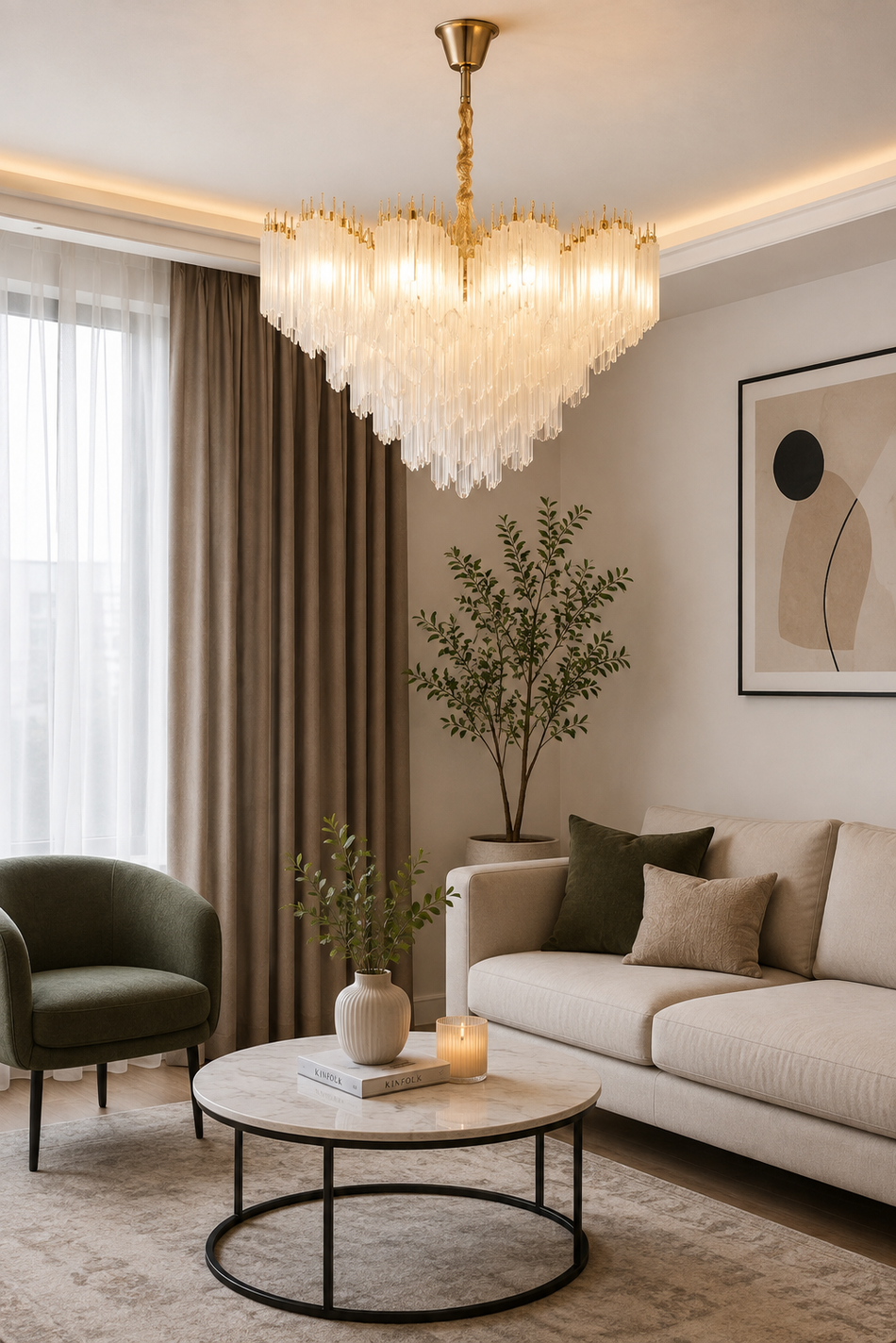 Modern Crystal Chandelier | 600MM Diameter