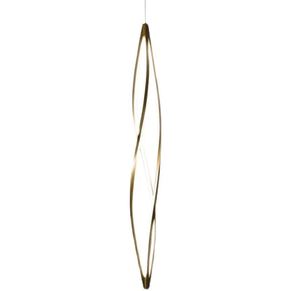 Modern LED Twisted Pendant Light – Sleek Gold Finish