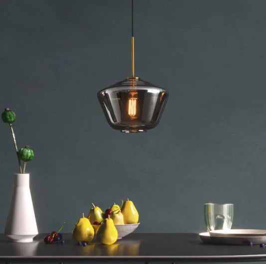 Modern Amber Glass Pendant Light