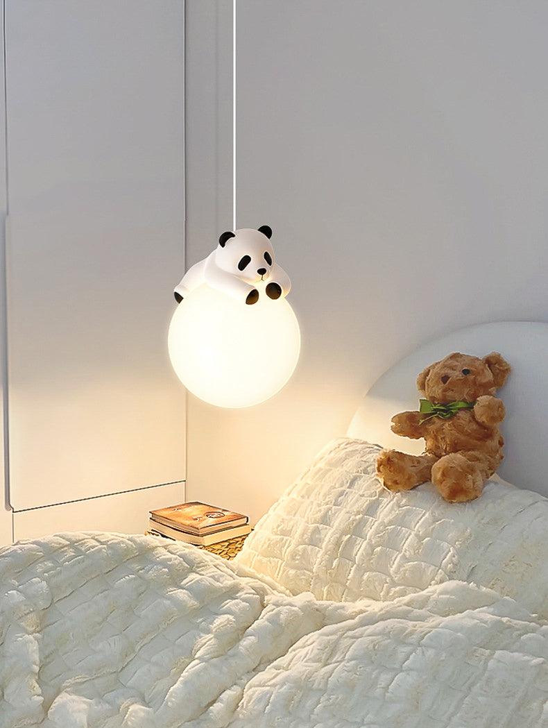 Cute Panda Pendant Night Light – Soft LED Bedside Lamp for Kids Room & Nursery