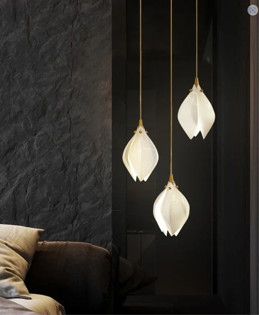 PetalGlow – Set of 3 Hanging Pendant Lights