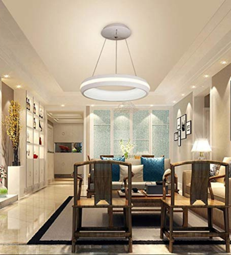 White Ring Chandelier – Stello Light Studio