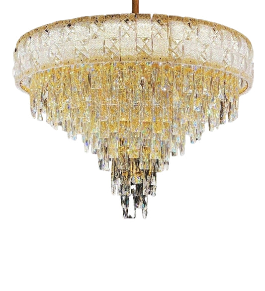 Luxury Crystal Chandelier with Adjustable Height