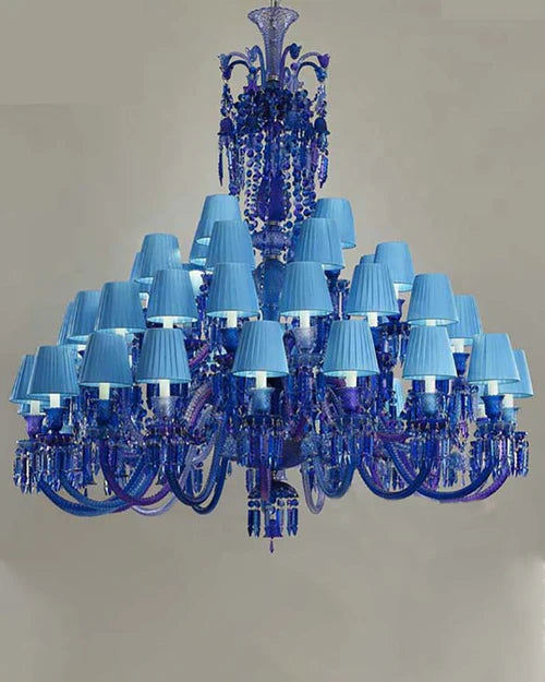 Azure Majesty Crystal Double Height Chandelier