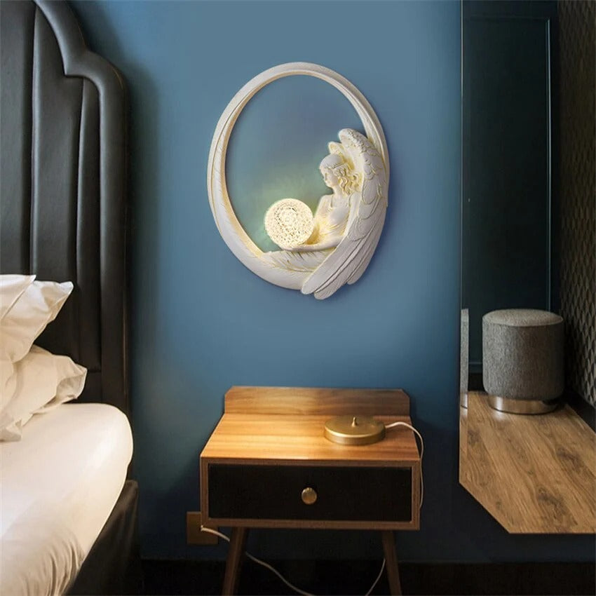 Modern Angel White Wall Lamp