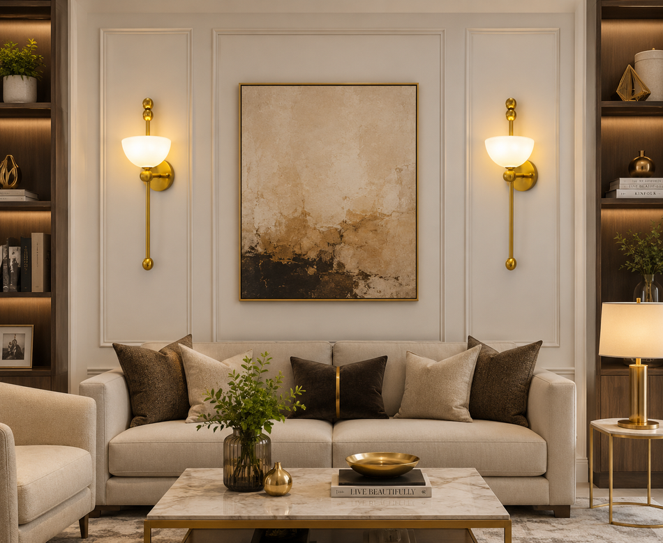 Gold Modern Globe Wall Light