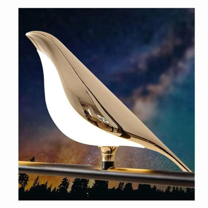 Bird Chandelier in Black and Gold Finish with in Built LED