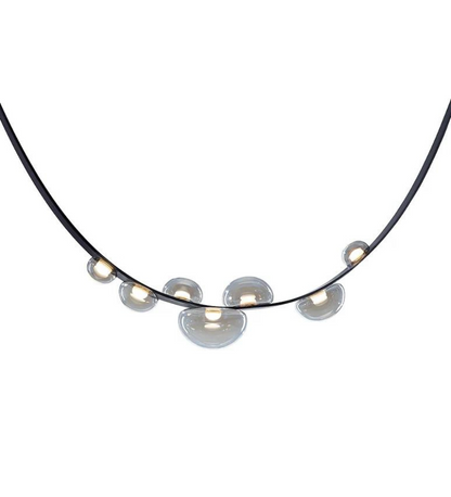 Stello Black Leather Belt Chandelier