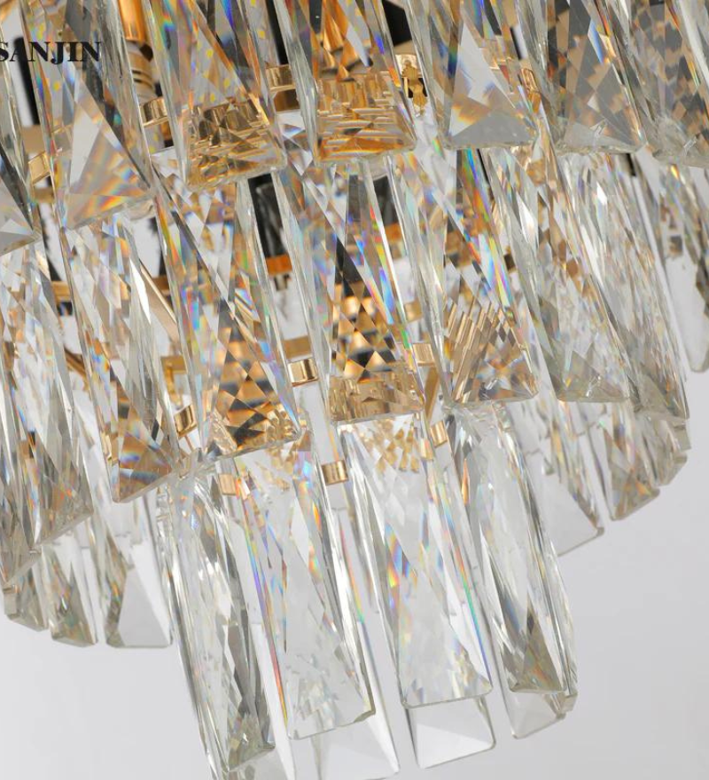 Oscuro Black Metal and Crystal Chandelier
