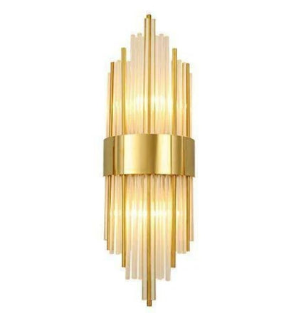 Luxury Gold Glass Rod Wall Sconce