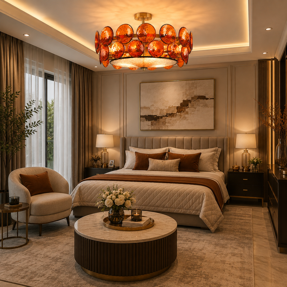Luxury Amber Chandelier