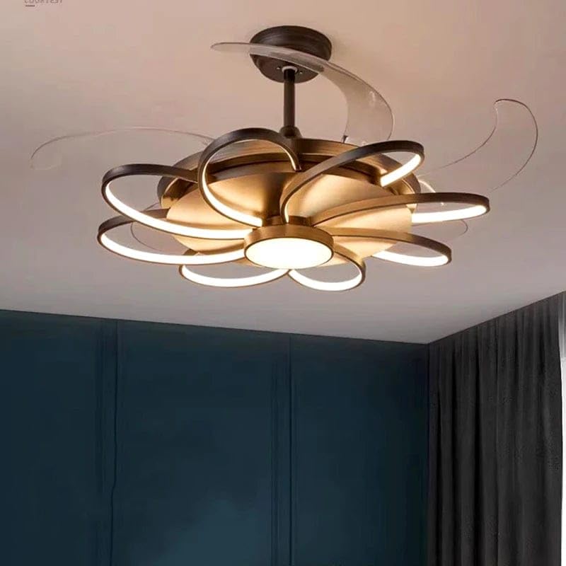 8 Leaves Flower Shape Chandelier Fan