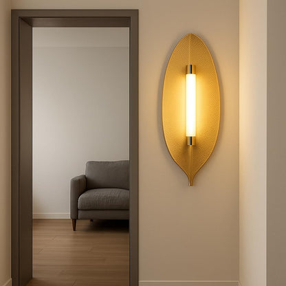 Gold Leaf Wall Light – Decorative Modern LED Sconce for Bedroom & Living Room