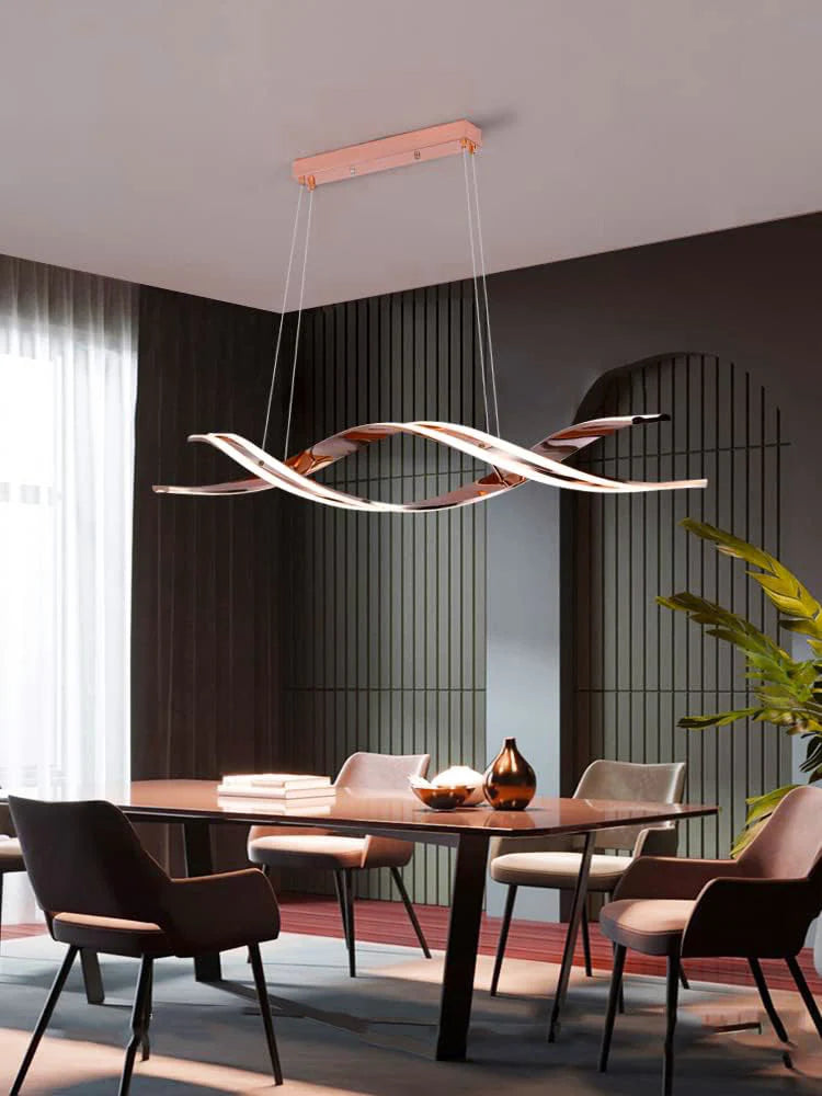 Modern 1000MM Rose Gold LED Chandelier