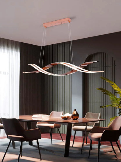 Modern 1000MM Rose Gold LED Chandelier