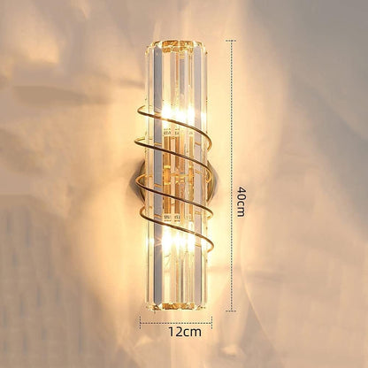 Spiral Crystal Wall Light – Glamour in Every Curve