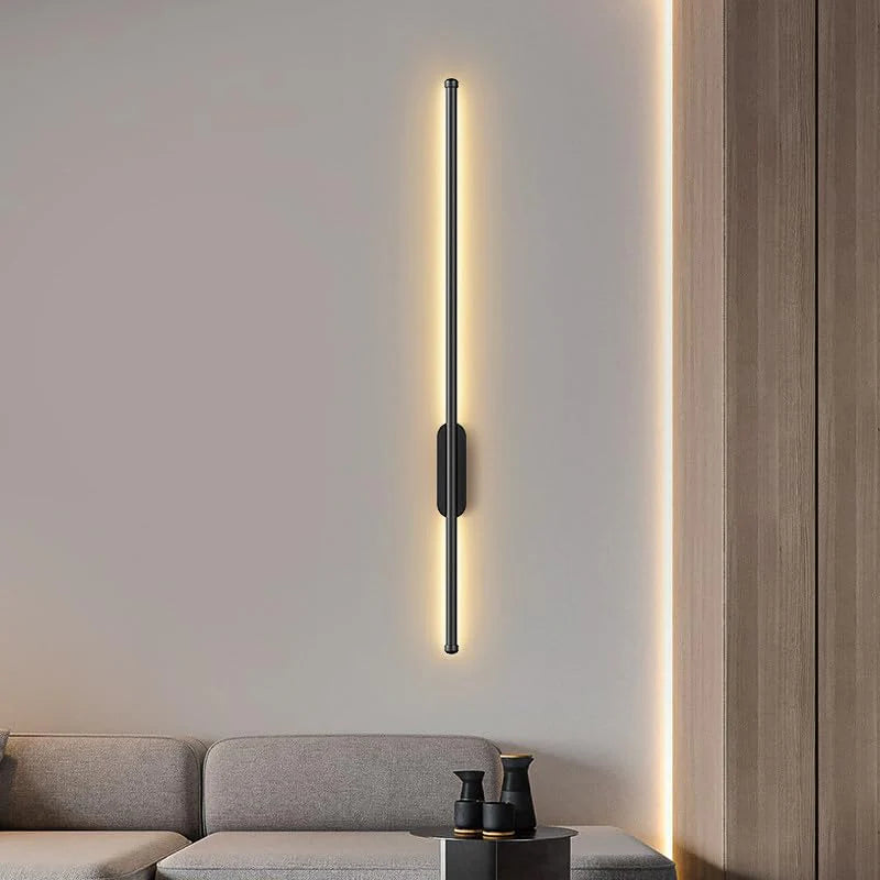LED Black Long Modern Wall Light 60 cm
