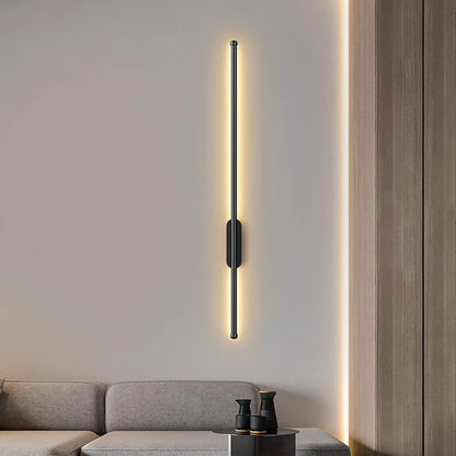 LED Black Long Modern Wall Light 60 cm