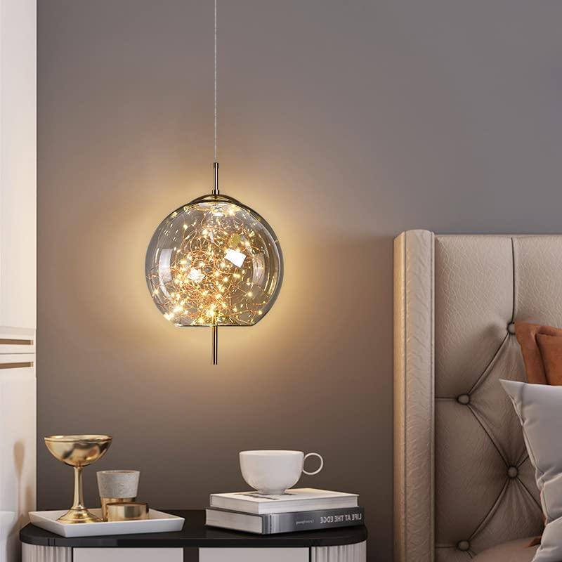 Modern LED Fairy Amber Glass Pendant Light